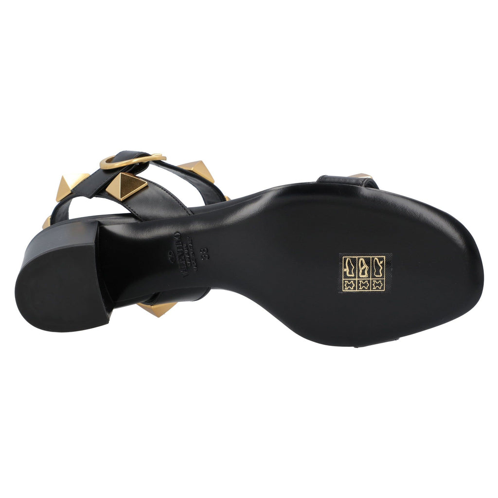 Valentino Roman Stud Sandals Black