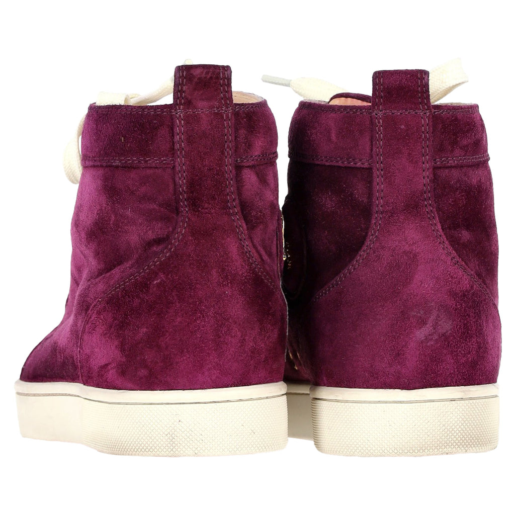 Christian Louboutin Rantus High Top Sneakers in Purple Suede