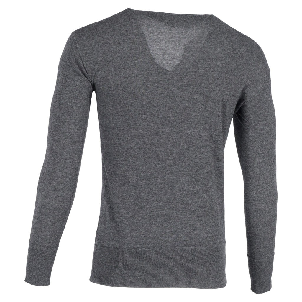 Bottega Veneta Half-Buttoned Sweater in Grey Wool
