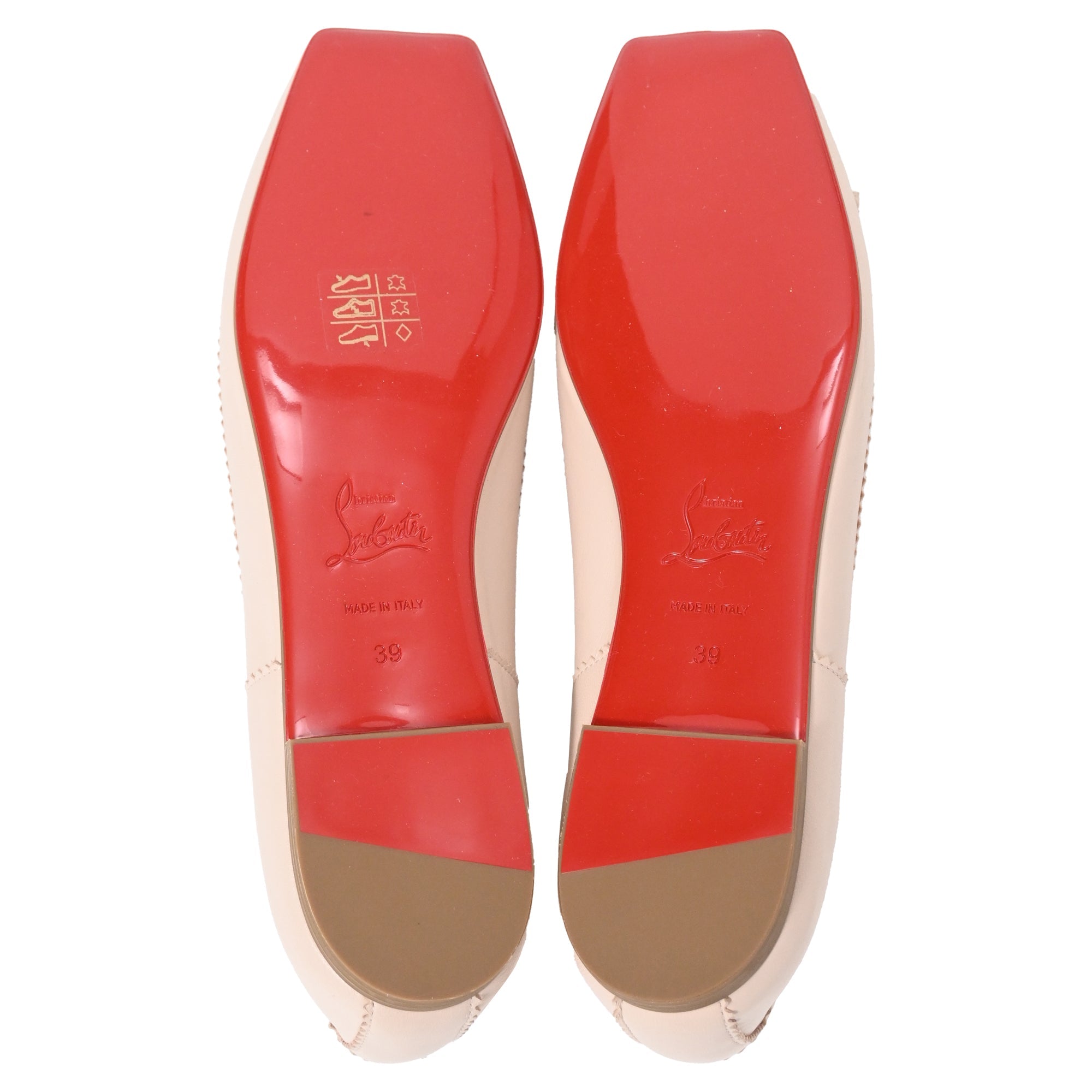 Christian Louboutin Mamadrague Ballet Flats in Beige Leather