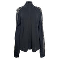 Valentino Garavani Logo-Tape Track Jacket in Black Viscose