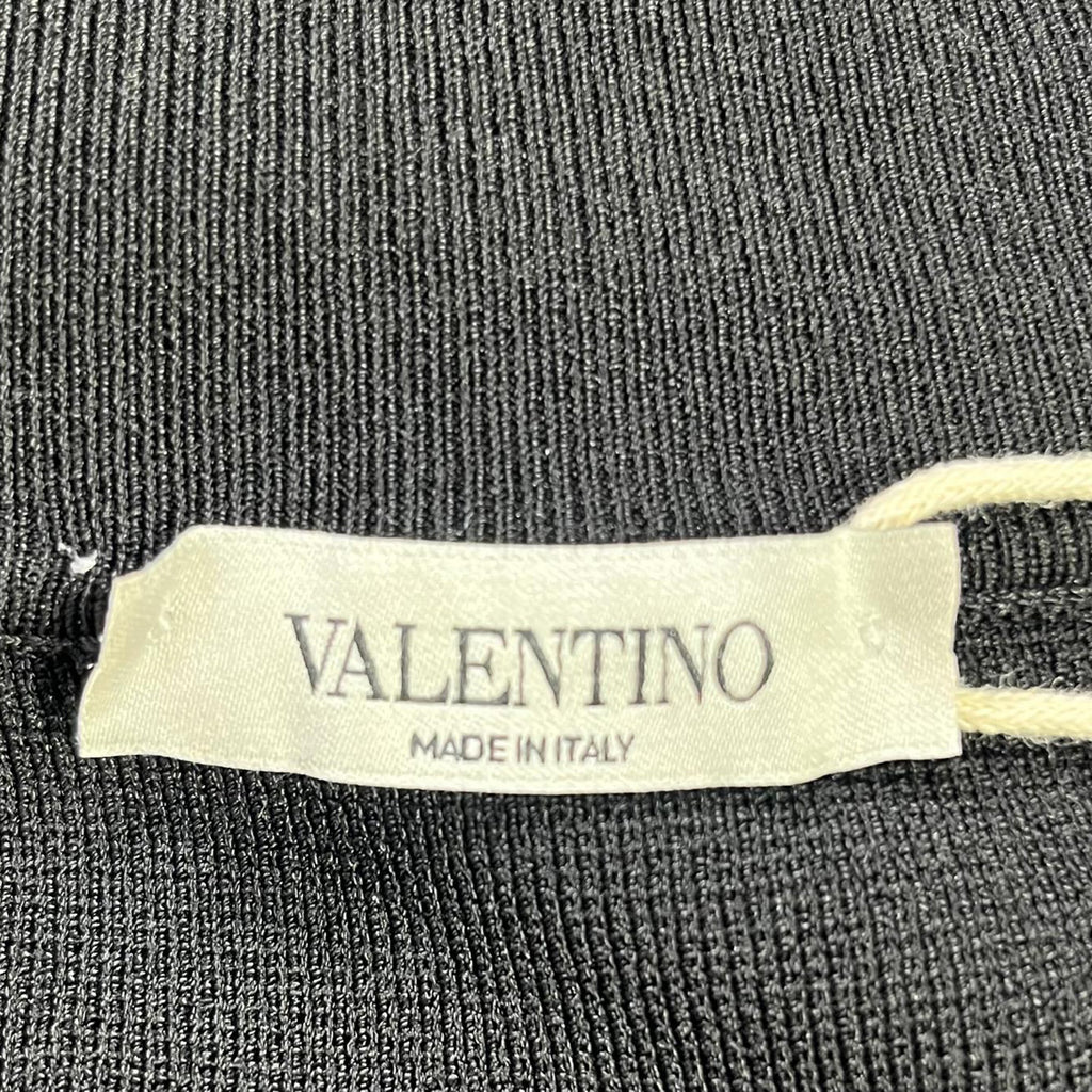 Valentino Garavani Logo-Tape Track Jacket in Black Viscose