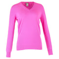 Bottega Veneta Knitted V-Neck Sweater in Pink Wool