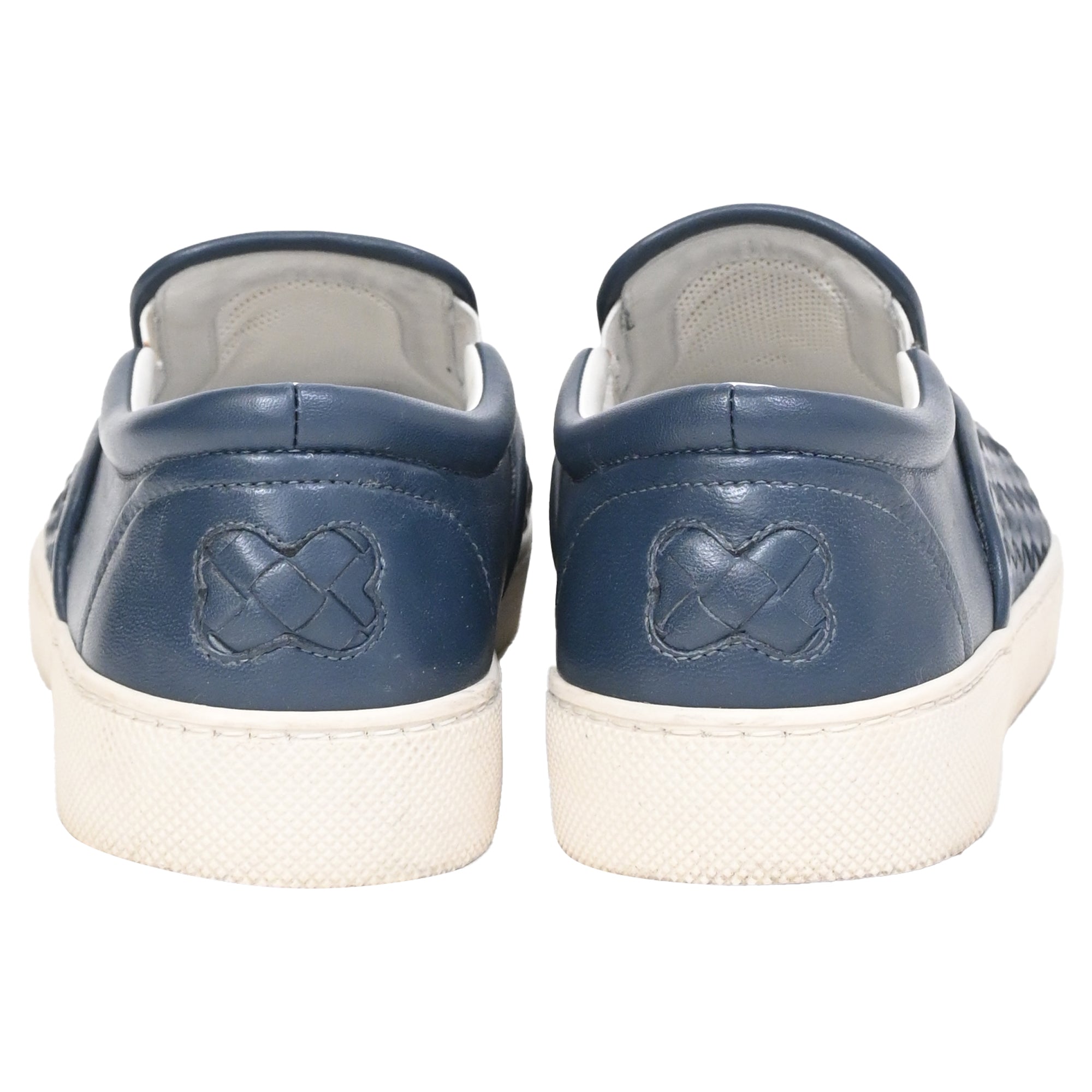 Bottega Veneta Dodger Slip-On Sneakers in Blue Leather
