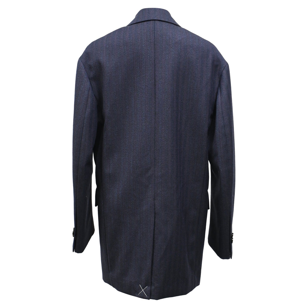 Bottega Veneta Double-Breasted Blazer in Navy Blue Wool