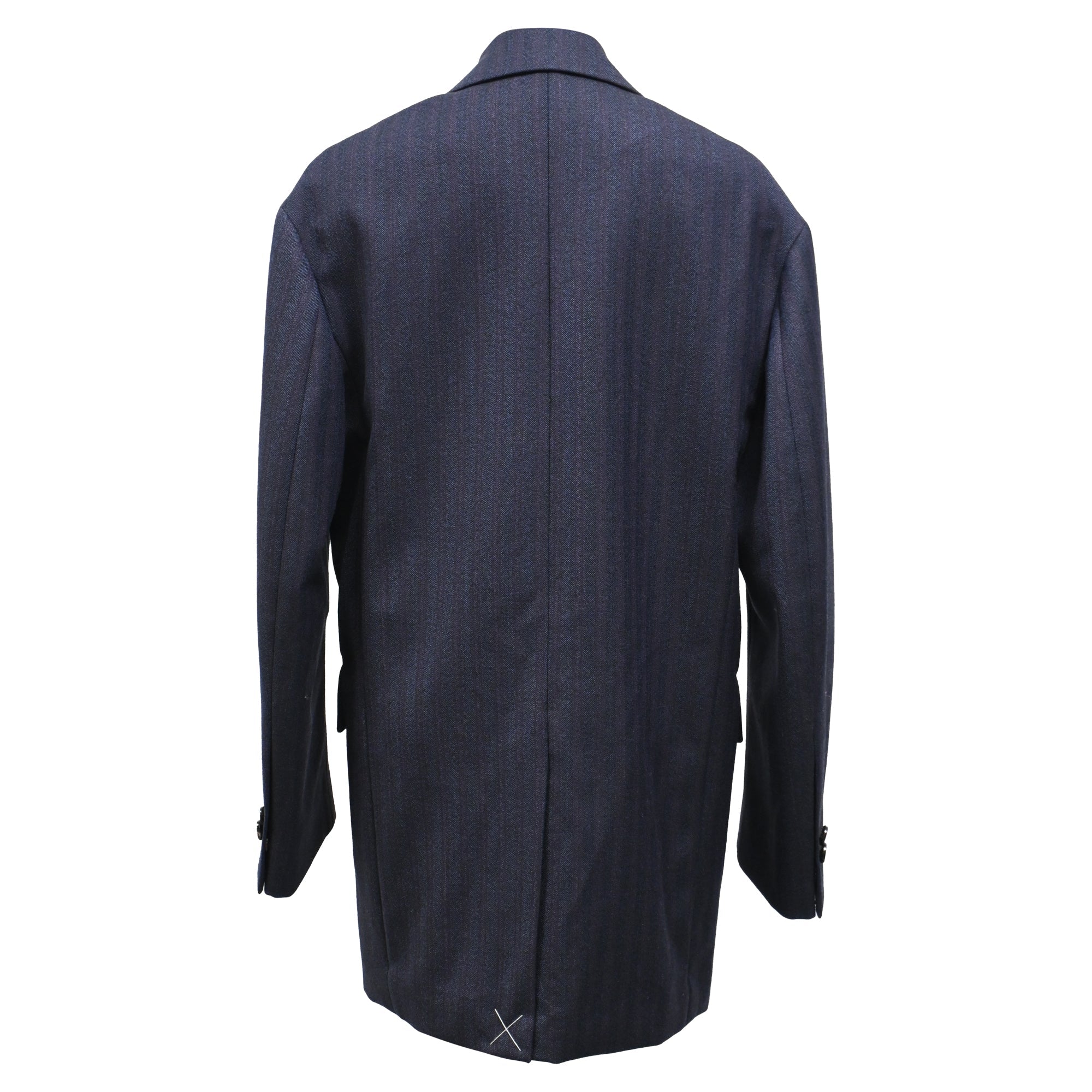 Bottega Veneta Double-Breasted Blazer in Navy Blue Wool