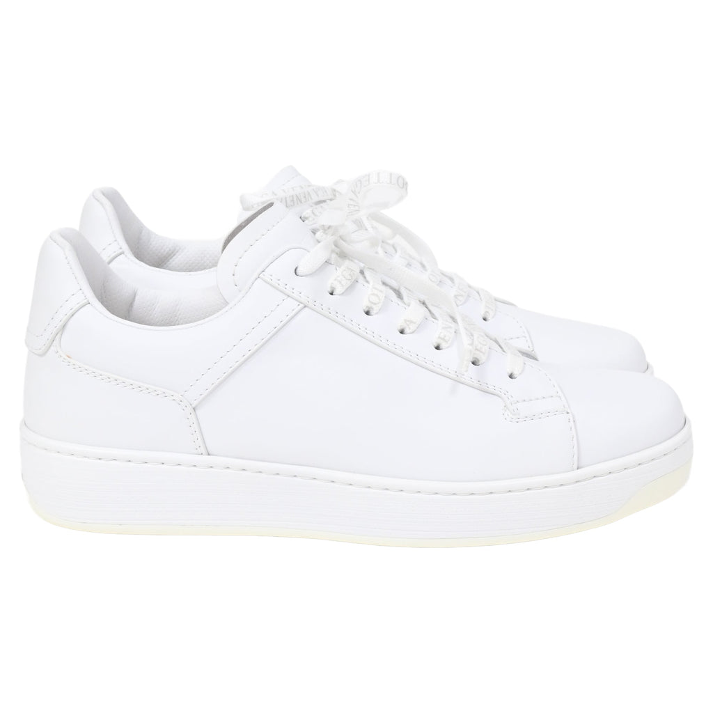 Bottega Veneta Low-Top Sneakers in White Leather