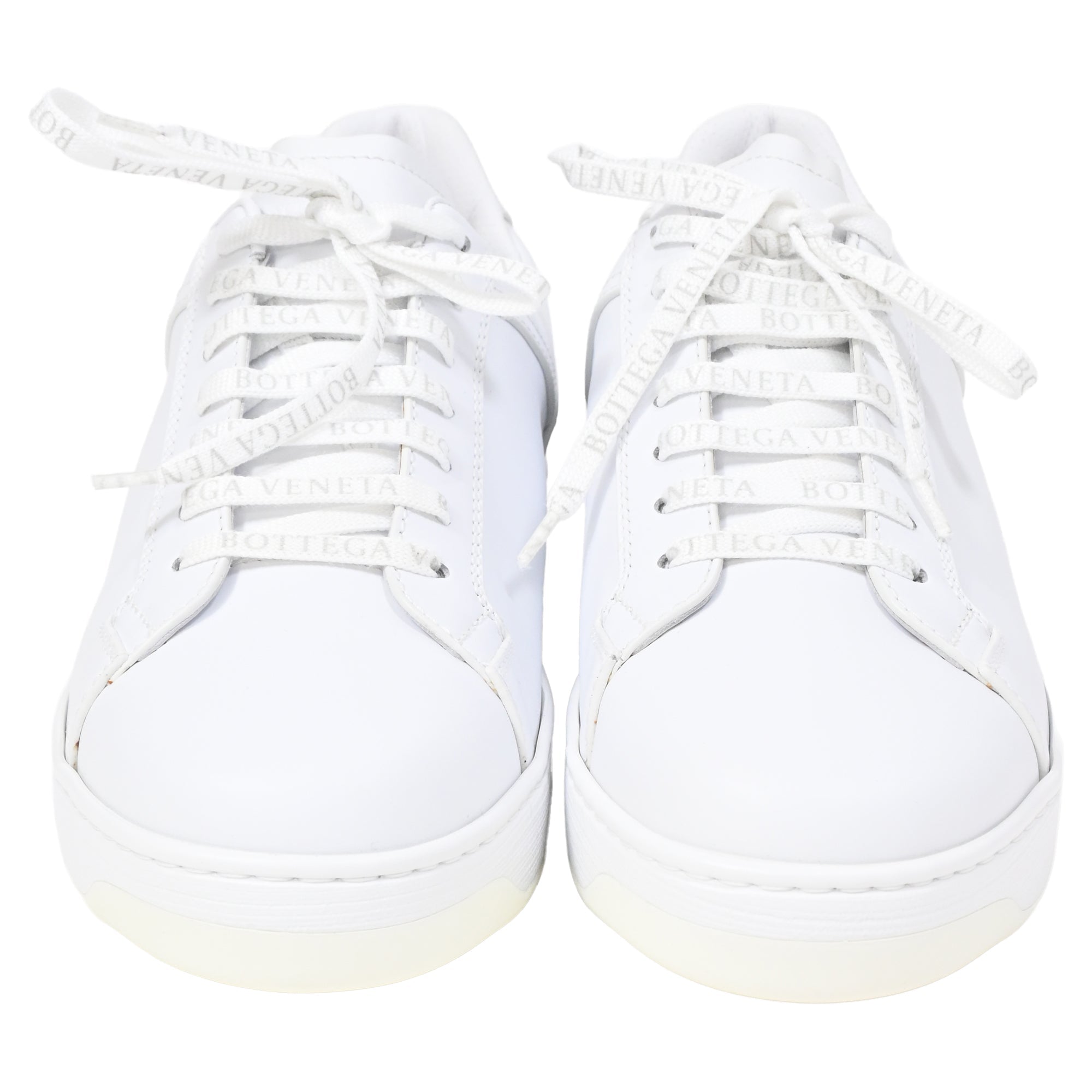 Bottega Veneta Low-Top Sneakers in White Leather