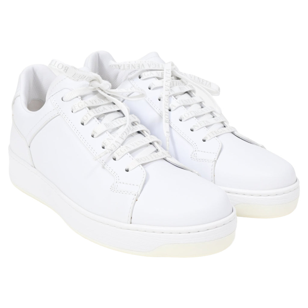 Bottega Veneta Low-Top Sneakers in White Leather