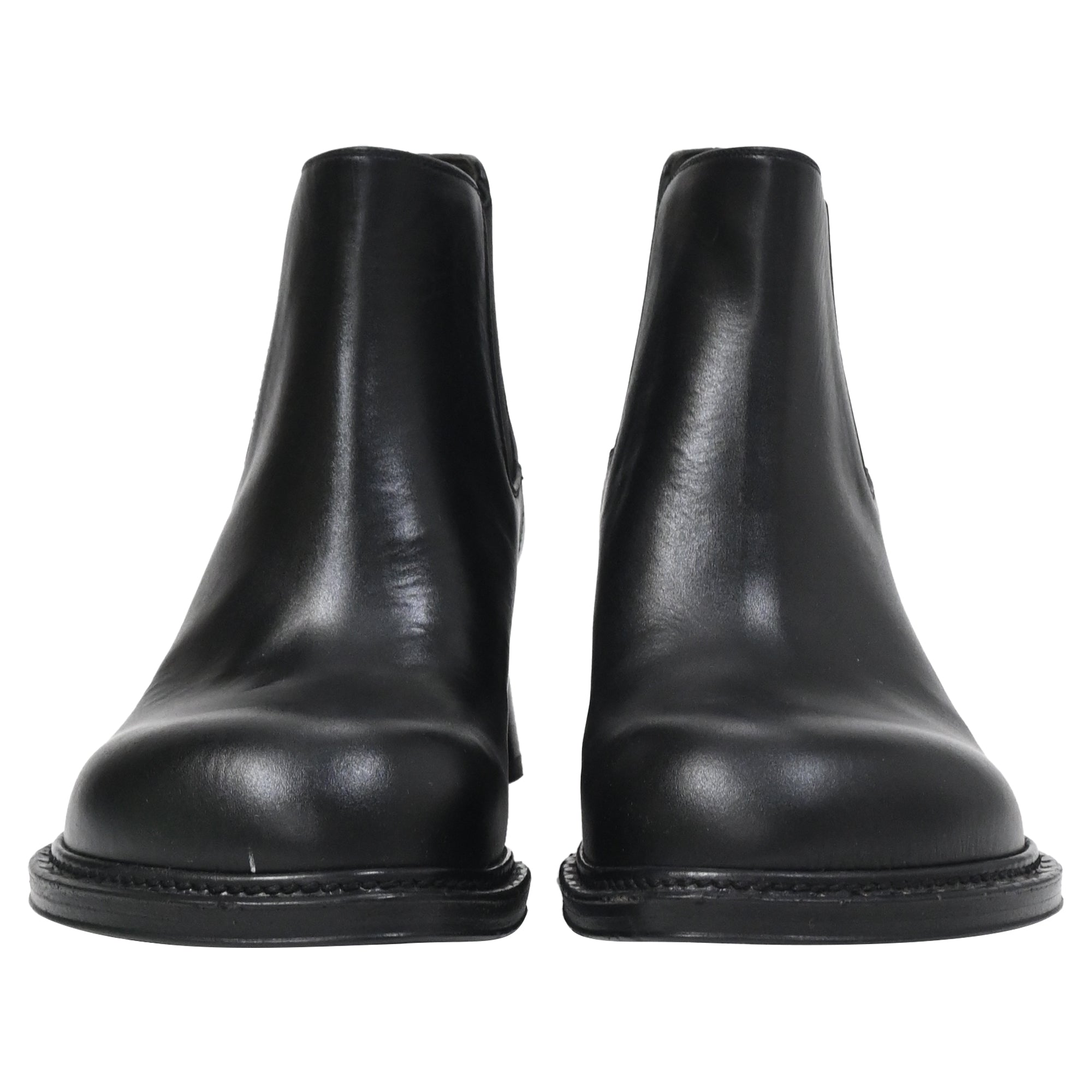 Bottega Veneta Cliff Chelsea Ankle Boots in Black Leather