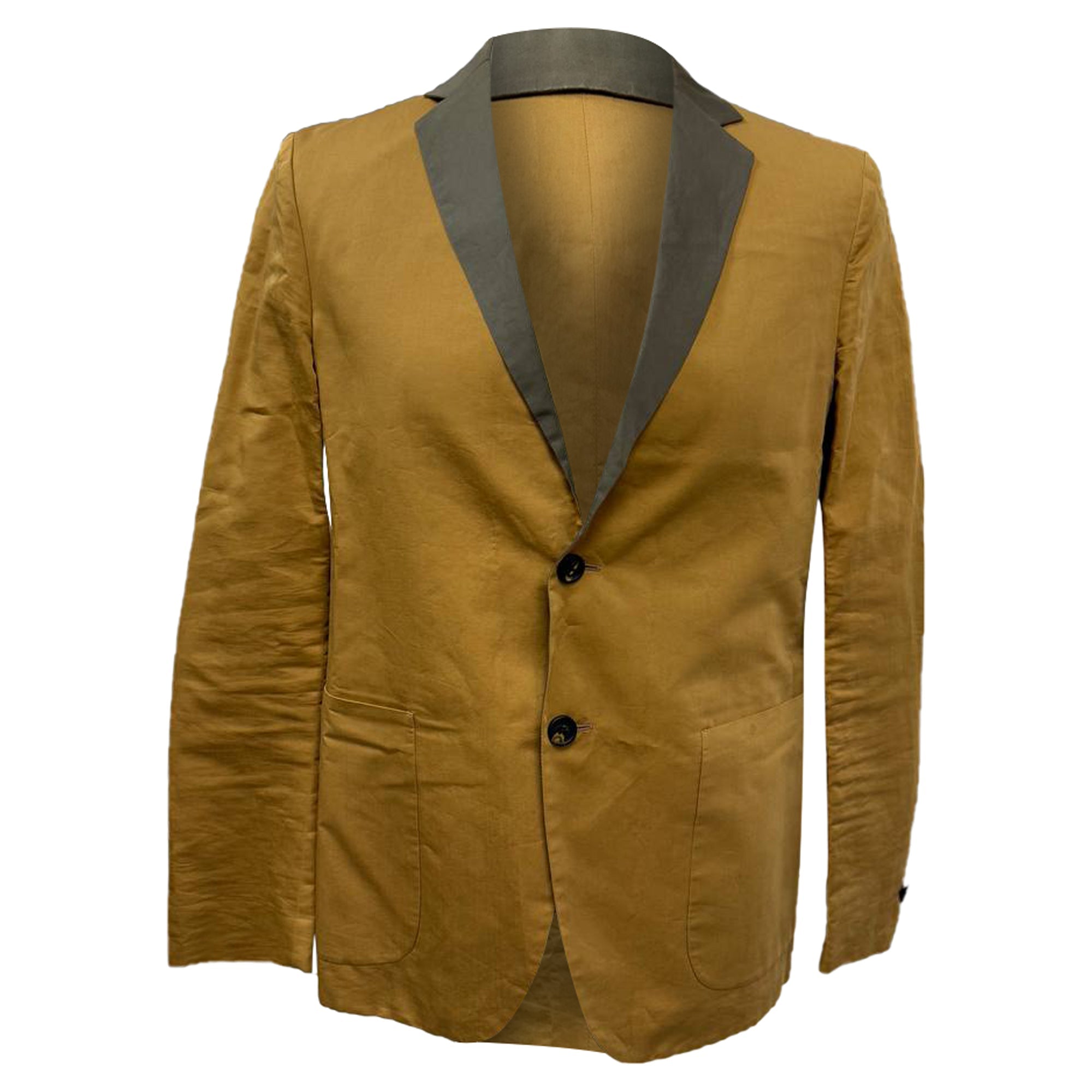 Fendi Single-Breasted Reversible Blazer in Brown Cotton