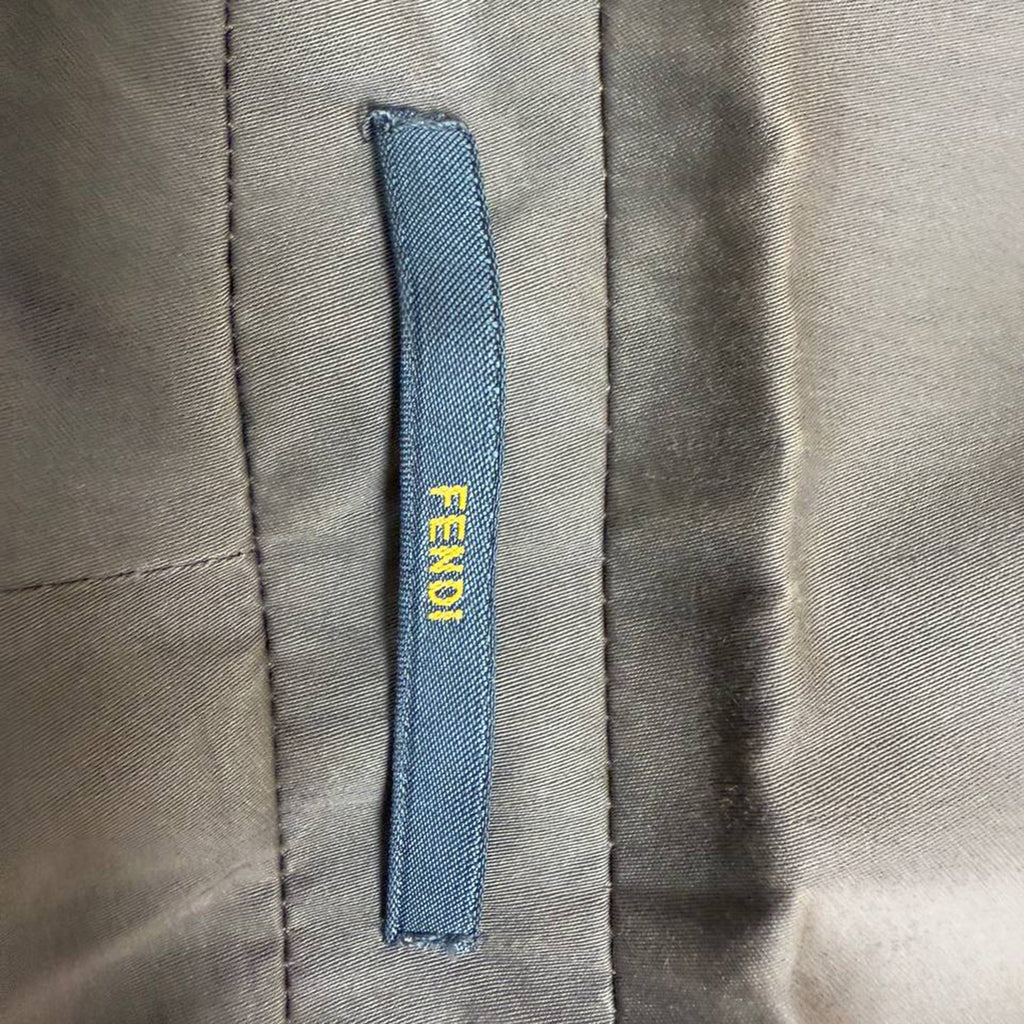 Fendi Single-Breasted Reversible Blazer in Brown Cotton