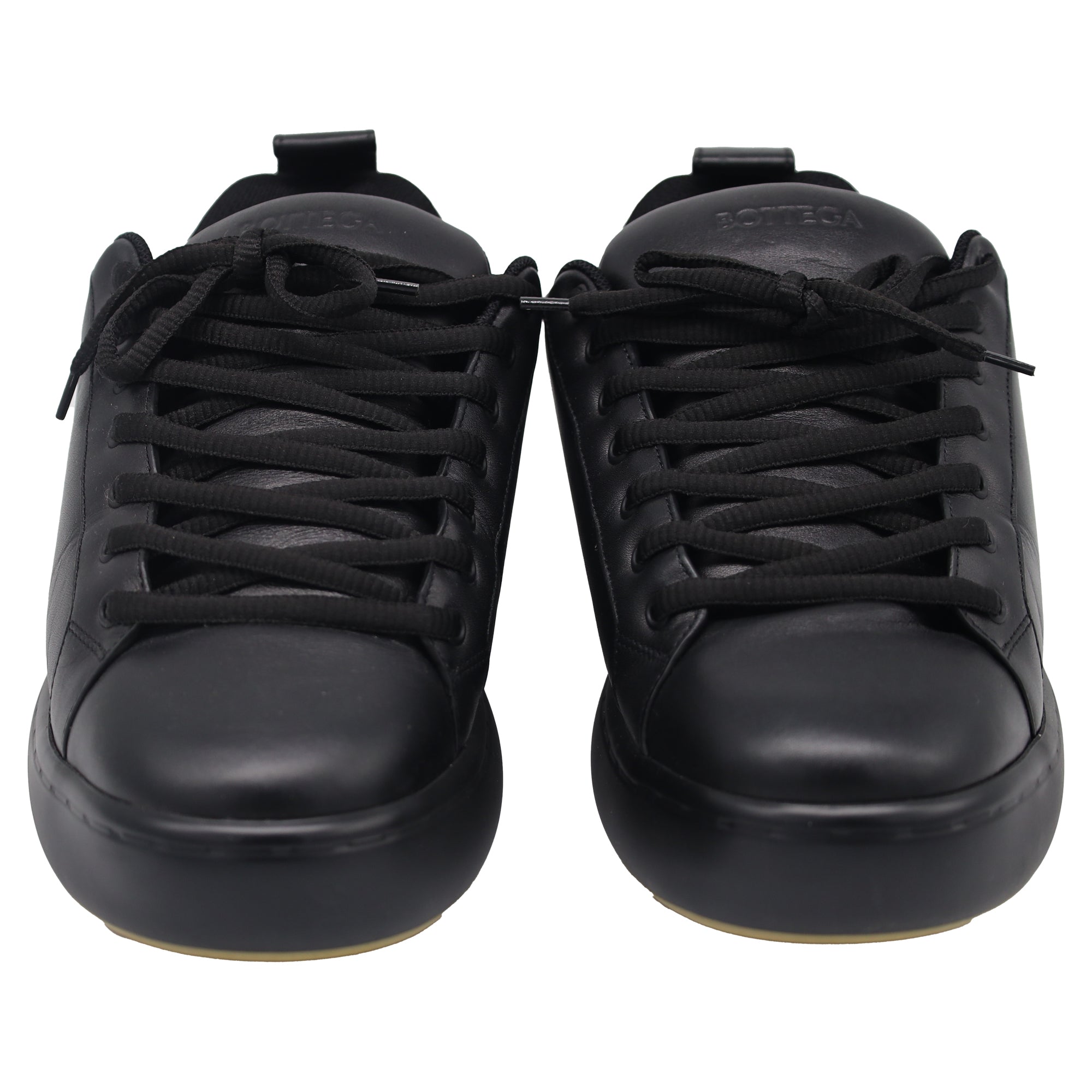 Bottega Veneta Pillow Low-Top Sneakers in Black Calf Leather