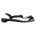 Christian Louboutin Thong Ankle Strap Sandals in Black Leather
