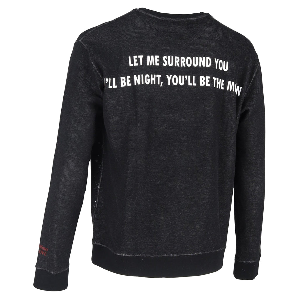 Valentino Moon Dust Graphic-Print Sweatshirt in Black Cotton