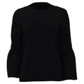 Valentino Bell Sleeve Sweater in Black Wool