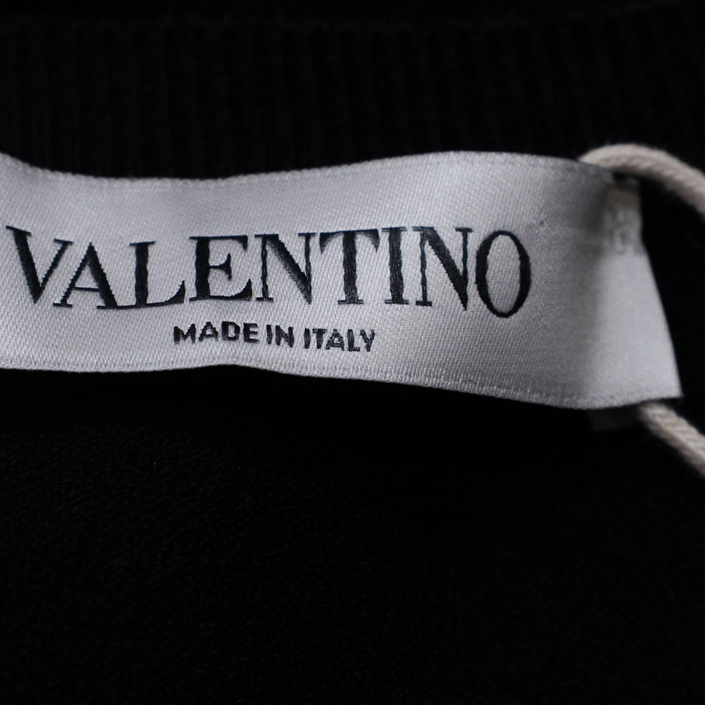 Valentino Bell Sleeve Sweater in Black Wool