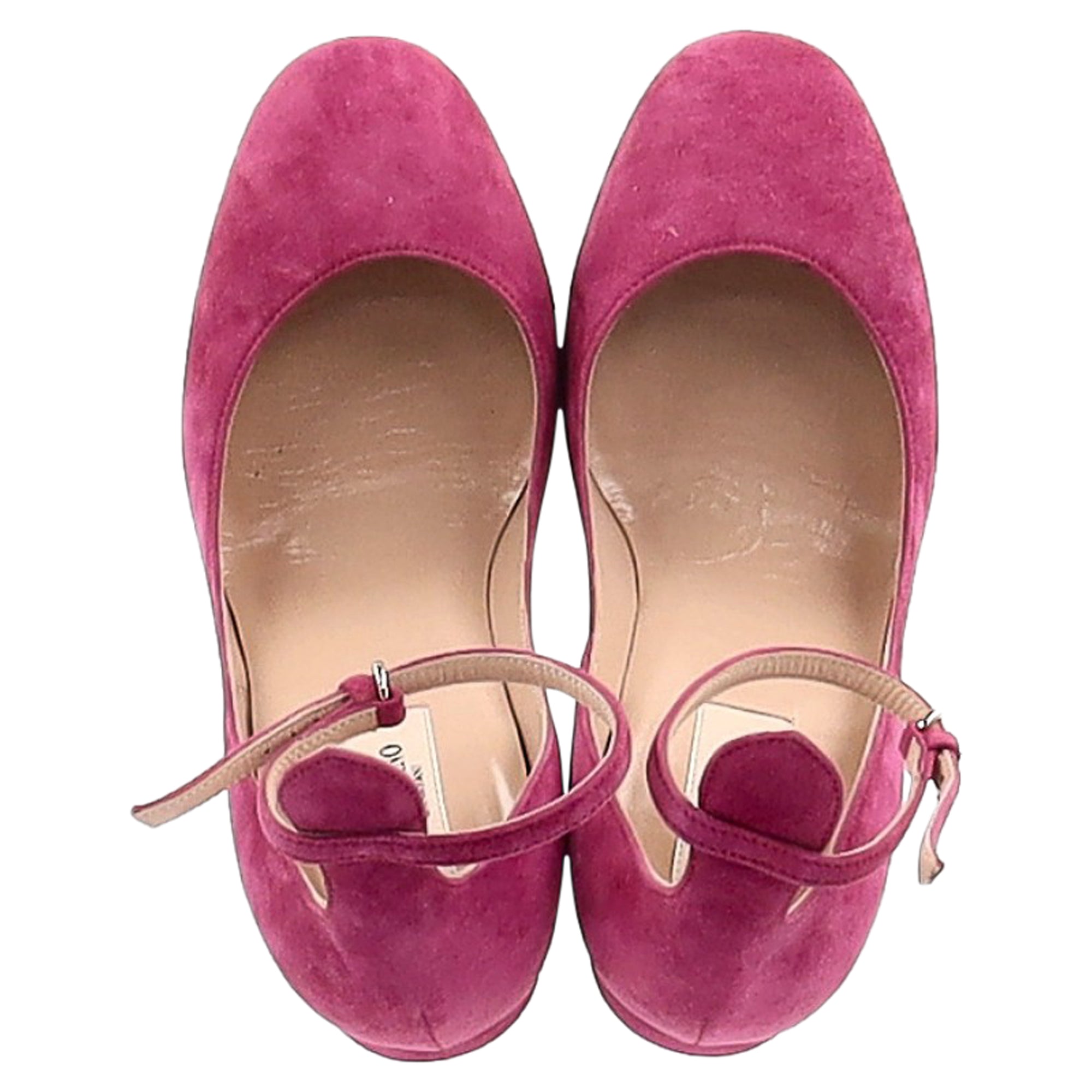 Valentino Tan-go Pumps In Pink Suede