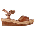 Christian Louboutin Almerio 60 Wedge Sandals in Brown Leather