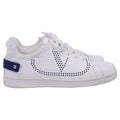 Valentino Garavani Backnet Perforated Shear-Lined Sneakers in White Leather