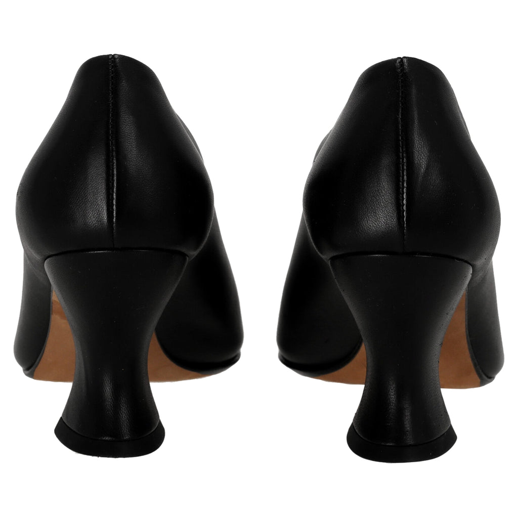 Bottega Veneta Almond Pumps in Black Lamb Leather
