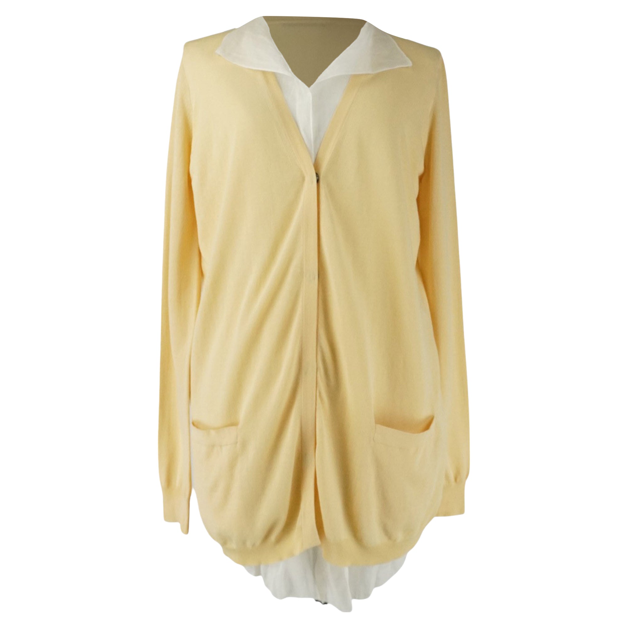 Bottega Veneta Yellow Layered Cardigan