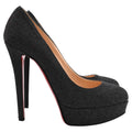 Christian Louboutin Bianca Platform Pumps in Grey Wool