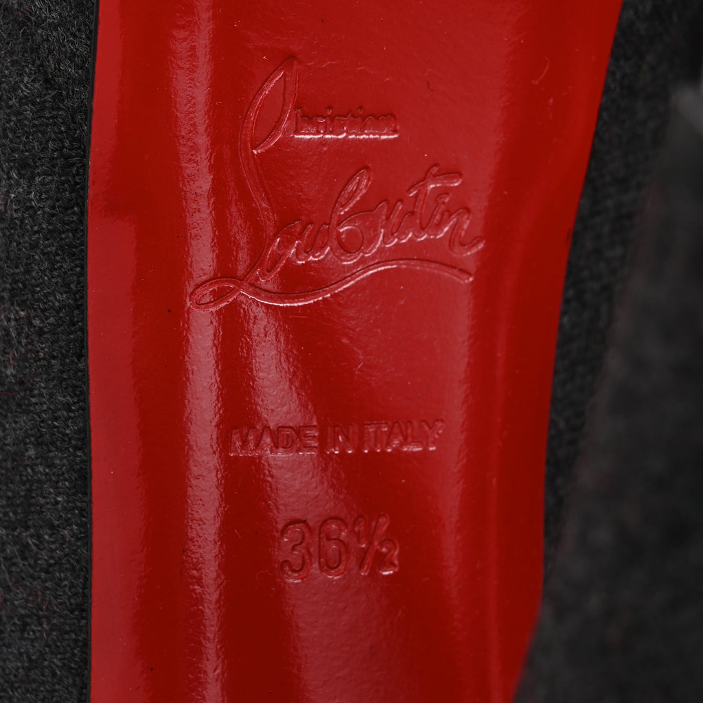 Christian Louboutin Bianca Platform Pumps in Grey Wool