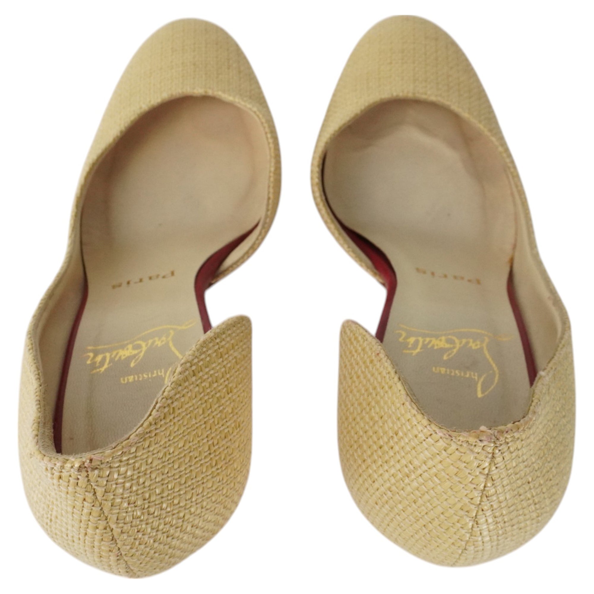 Christian Louboutin Light Rattan Heels