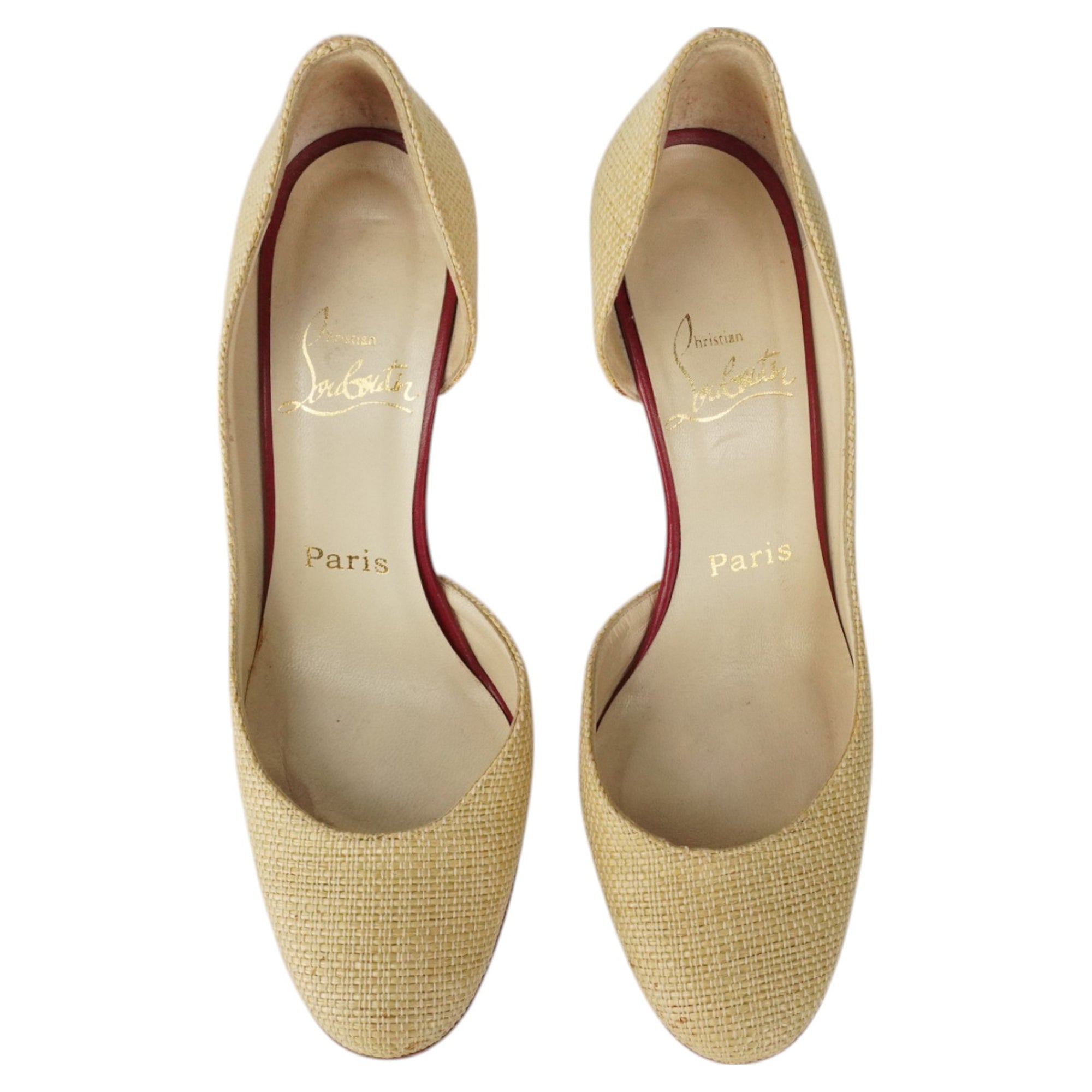 Christian Louboutin Light Rattan Heels