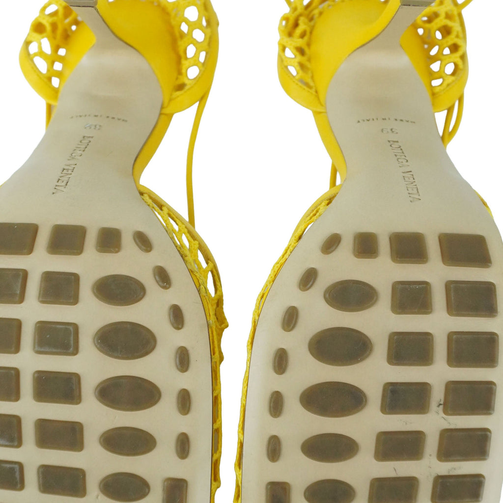 Bottega Veneta Stretch Cloth Yellow Sandals