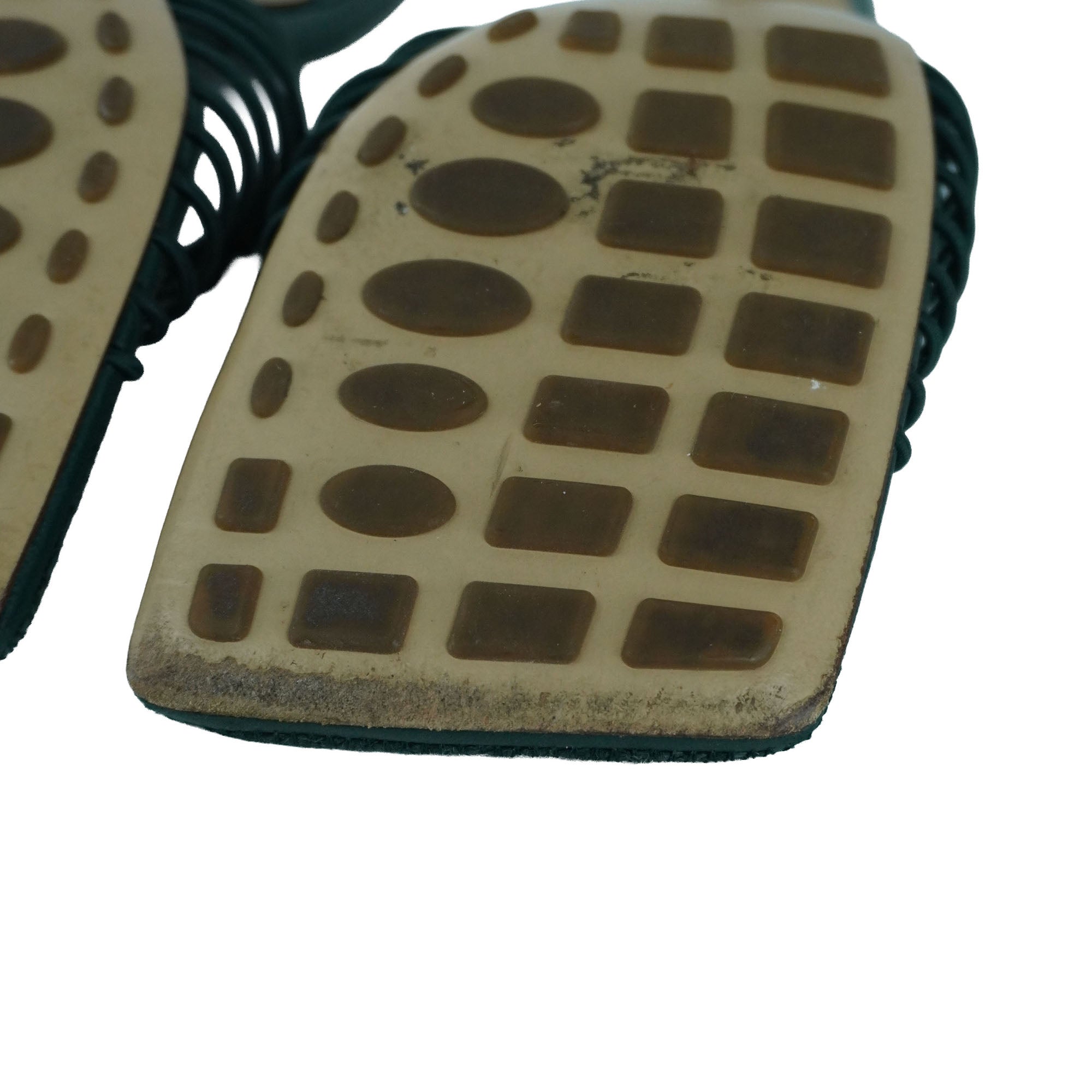 Bottega Veneta Olive Raffia Stretchy Mule Sandals