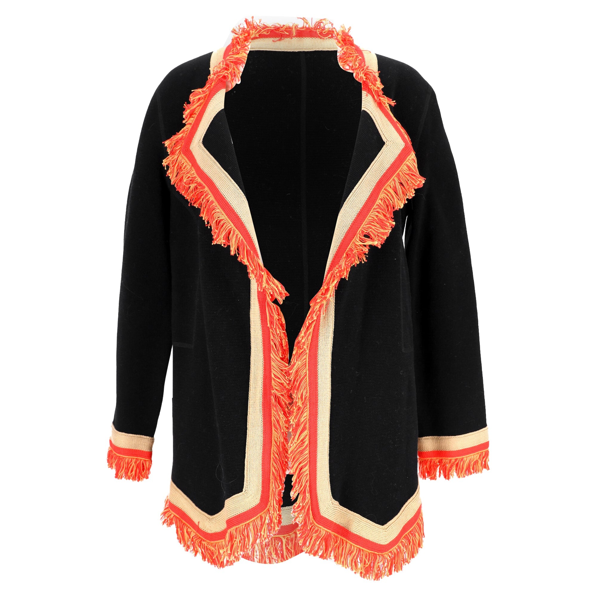 Bottega Veneta Fringe-Trimmed Blazer in Multicolor Cotton