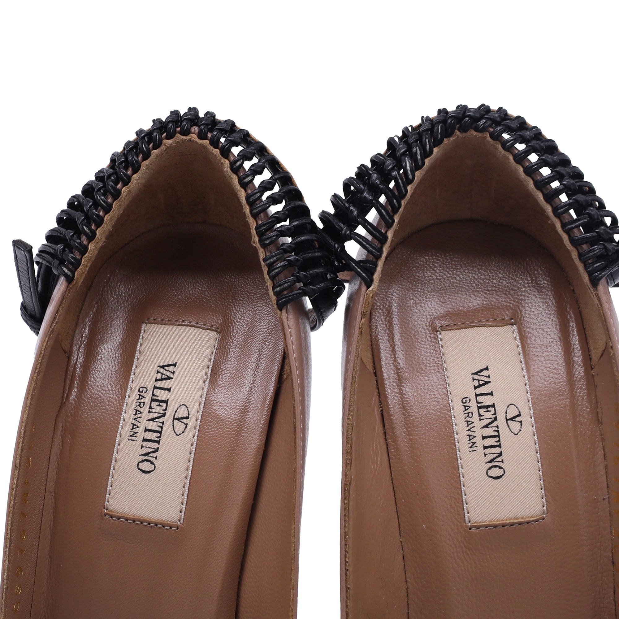 Valentino Garavani Color-Block Ankle Strap Pumps in Multicolor Leather