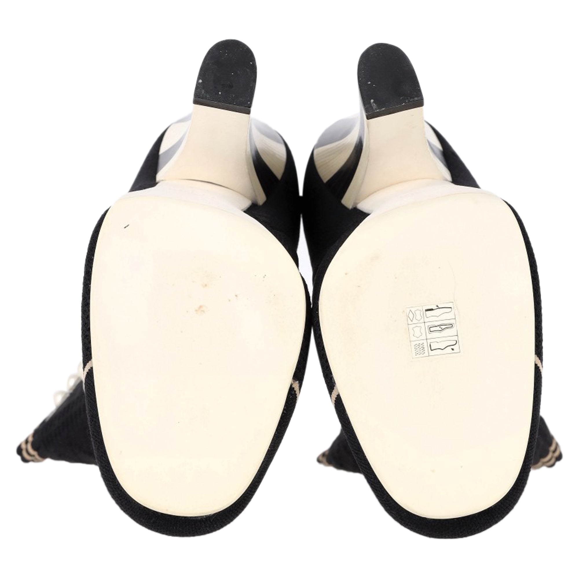 Fendi Knit Fabric Pearl Embellished Sock Ankle Boots in Black Nylon