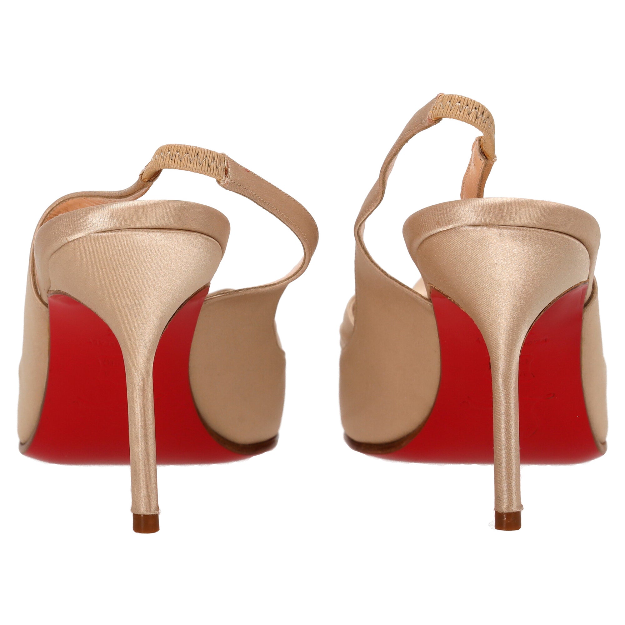 Christian Louboutin Moustique Slingback Pumps in Pink Satin