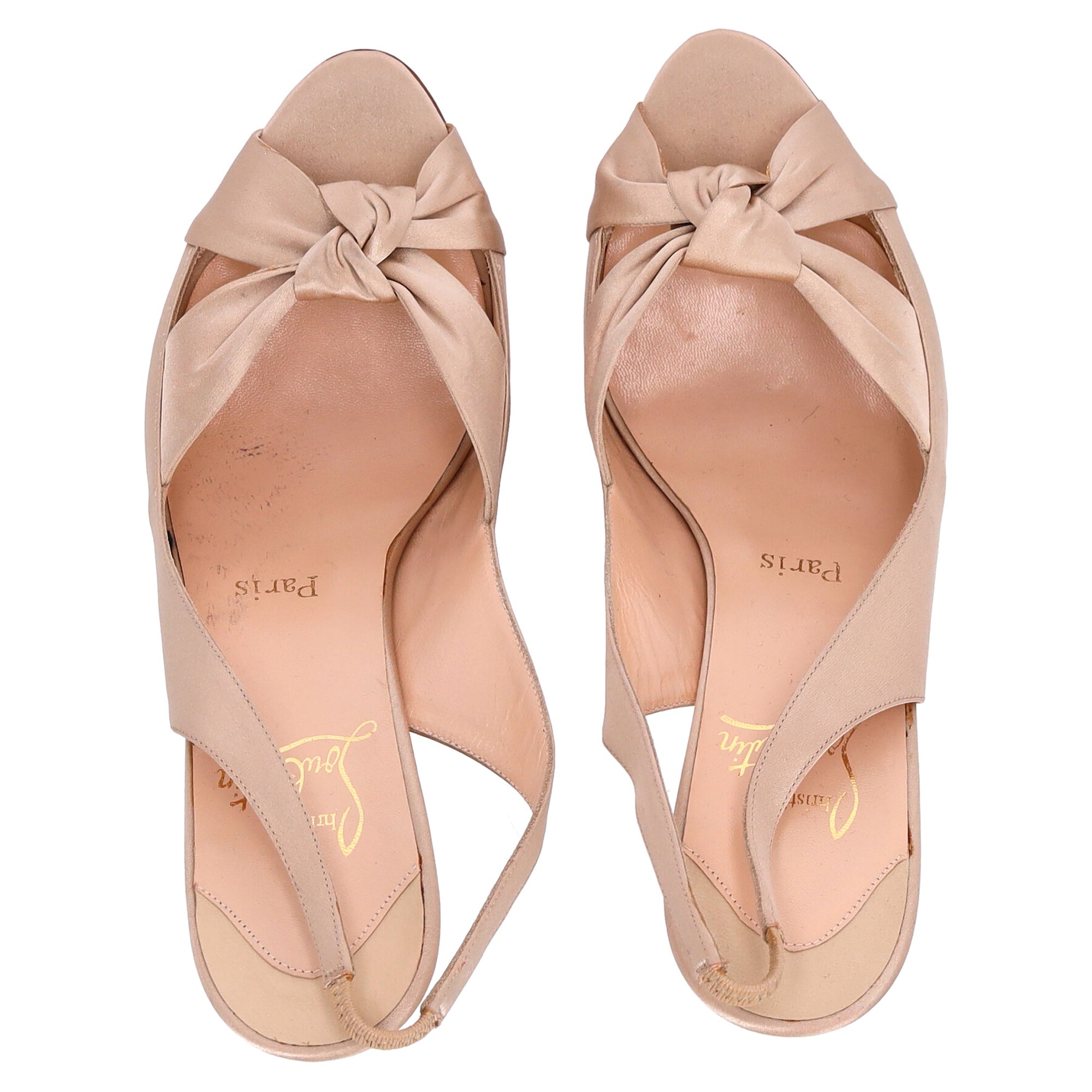 Christian Louboutin Moustique Slingback Pumps in Pink Satin