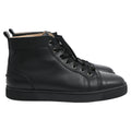 Christian Louboutin Louis High-Top Sneakers in Black Calf Leather
